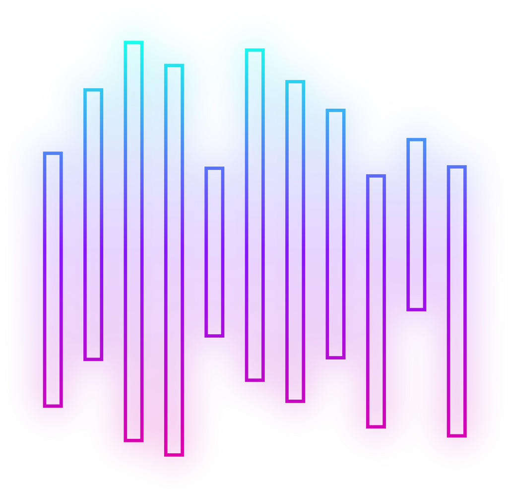 neon outline music wave