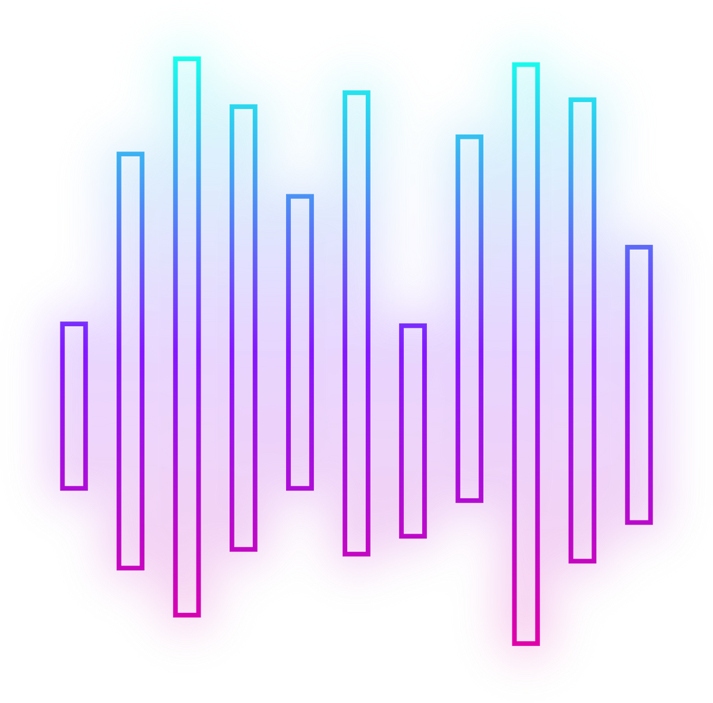 neon outline music wave